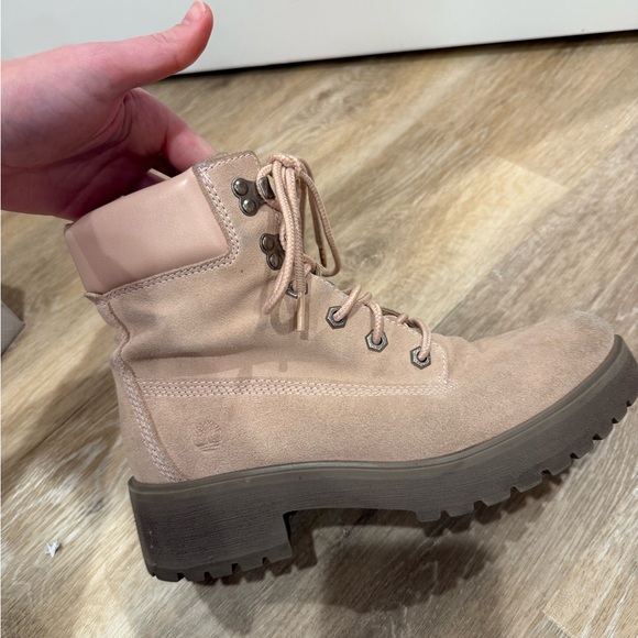 Pink Timberland Lace Up Boots - Picture 5 of 9
